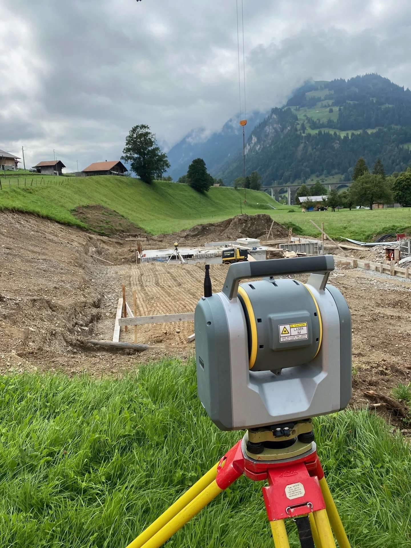 Kontrolle von Schnurgerüsten mit einem Tachymeter